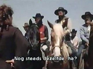 Neat lady in white lingerie gets doggyfucked in the desert by cowboy